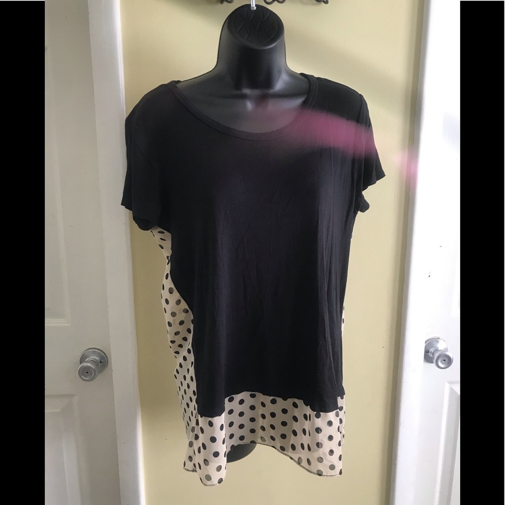 3/$20, Charming Charlie Mixed Media Blouse